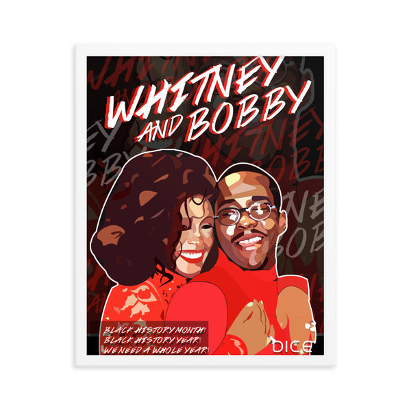 Whitney and Bobby Framed poster