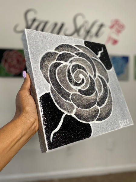Silver & Black Stay Soft Rose