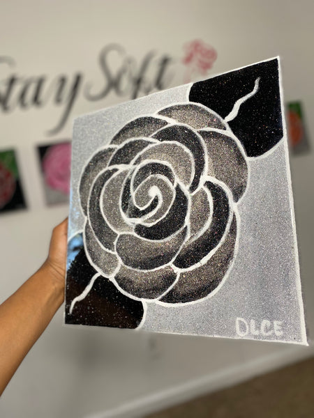 Silver & Black Stay Soft Rose