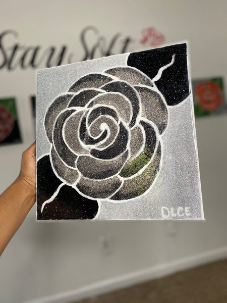 Silver & Black Stay Soft Rose