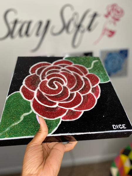 Red & Black Stay Soft Rose