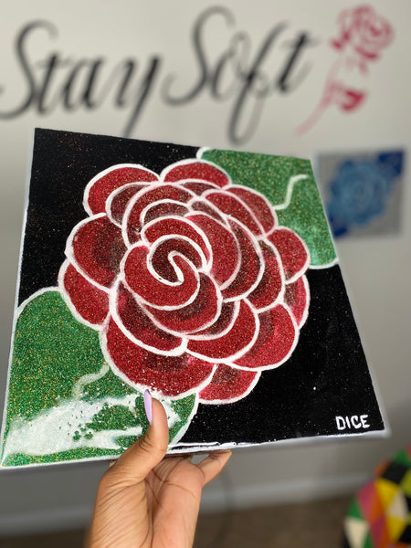 Red & Black Stay Soft Rose
