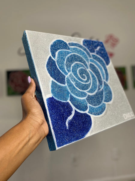 Silver & Blue Stay Soft Rose