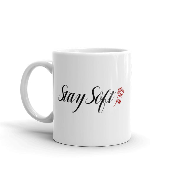 Stay Soft White glossy mug
