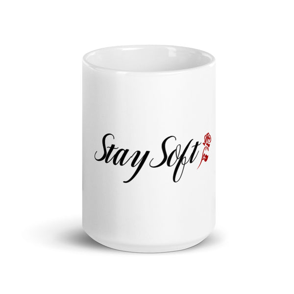 Stay Soft White glossy mug
